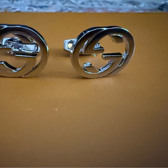 New Gucci Silver tone Cufflinks with box - Picture 2 of 6